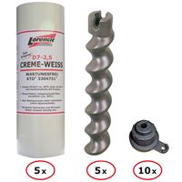 Rotor/Stator-Set LORENCIC D 7-2,5 krem bijeli uklj. 5 rotora/statora, 10 kapa za mlaznicu 14mm, Z00867292LO