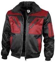 Pilotska jakna QUALITEX crno/crvena, 265 g/m², vel. XL, Z23619XL