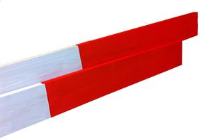 Zaštitna letva drvena za ograđivanje crveno-bijela, dimenzija 150x25mm, dužina 4m, Z274001