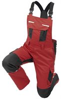 Latzhose QUALITEX IND, rot/anthrazit, 250 g/m², Gr. 54, Z41014-RALH54