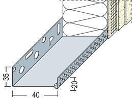 Sokl profil WDVS alu 40mm 90604 (9144) 2,50m/štanga, 10štangi/bunt, Z490604