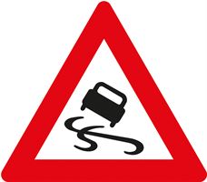 Verkehrszeichen §50/10, 700/1,5mm, Schleudergefahr, Z50/10-700
