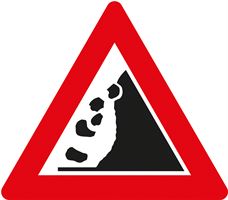 Verkehrszeichen §50/10B, 700/1,5mm, Steinschlag, Z50/10B-700