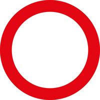 Prometni znak §52/1, 670/1,5mm, Zabrana prometa u oba smjera, Z52/1-670