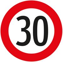Prometni znak §52/10A, 480/1,5mm, Ograničenje brzine 30km/h, Z52/10A30-480