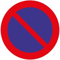 Verkehrszeichen §52/13A, 670/1,5mm, Parken verboten, Z52/13A-670