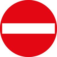 Verkehrszeichen §52/2, 670/1,5mm, Einfahrt verboten, Z52/2-670