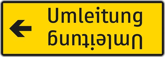 Prometni znak §53/16B 1150x400/1,5mm, Obilazak, Z53/16BB-1150400