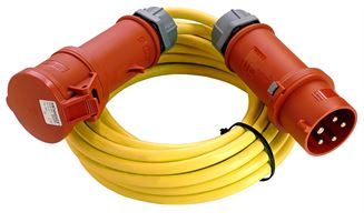 Građevinski kabel 5x4,0 25m s utičnicom i utikačem 32A, Z5402532