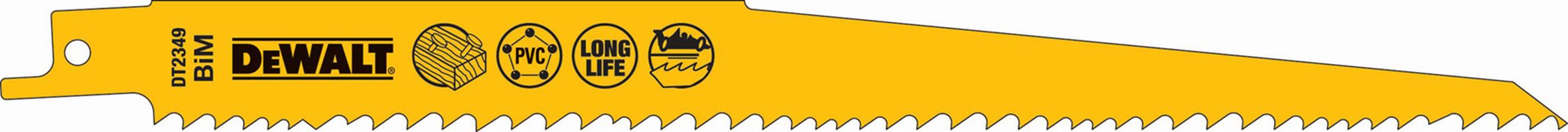 Sabljasti list pile DEWALT® 228x 3,6-5,1mm (drvo) 5kom/pak, ZDT2349-QZ