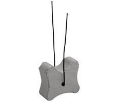 Betonski distanser sa žicom 45/55/60mm širina 28mm 125kom/vreća, 40vreća/paleta, ZFBEKD45