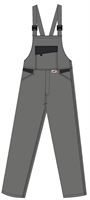 Hlače s naramenicama LO-ACTIVE antracit/crne 245 g/m² vel. 52 5kom/pak, ZLO-ACTAS-LH52