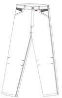 Radne hlače LO-ACTIVE bijele/antracit 245 g/m² vel. 62 5kom/pak, ZLO-ACTWA-BH62