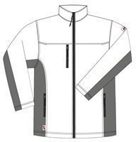 Softshell jakna LO-ACTIVE bijela/antracit 300 g/m² vel. 54 5kom/pak, ZLO-ACTWA-SJ54