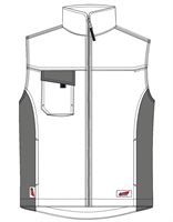 Zimski prsluk LO-ACTIVE bijele/antracit 245 g/m² vel. 62 5kom/pak, ZLO-ACTWA-WW62
