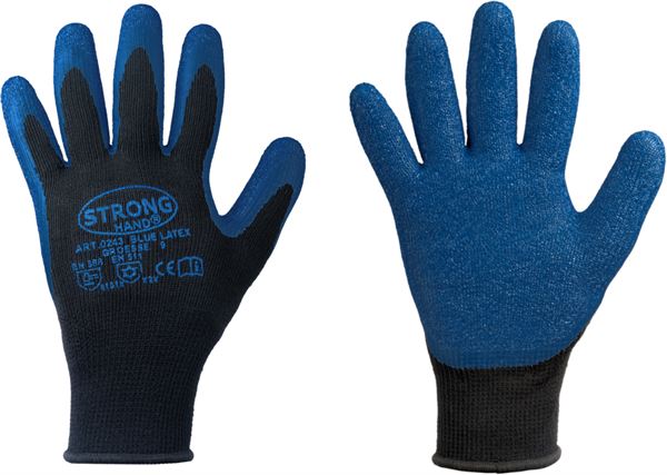 Radne rukavice BLUE LATEX EN388+EN511, crno/plave, vel. 10, PKG120, Z024310