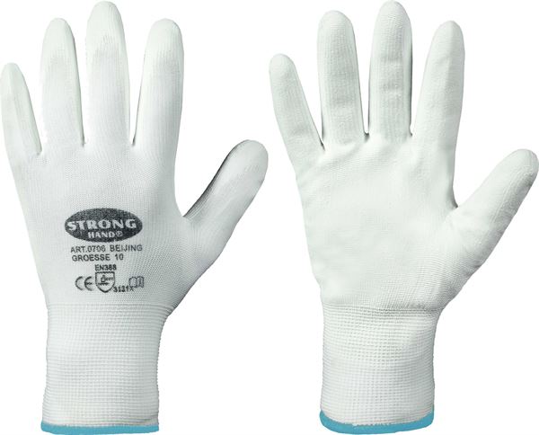 Radne rukavice CLASSIC BEIJING STRONGHAND®, bijele, EN388, vel.10, 240pari/kart, Z070610-1