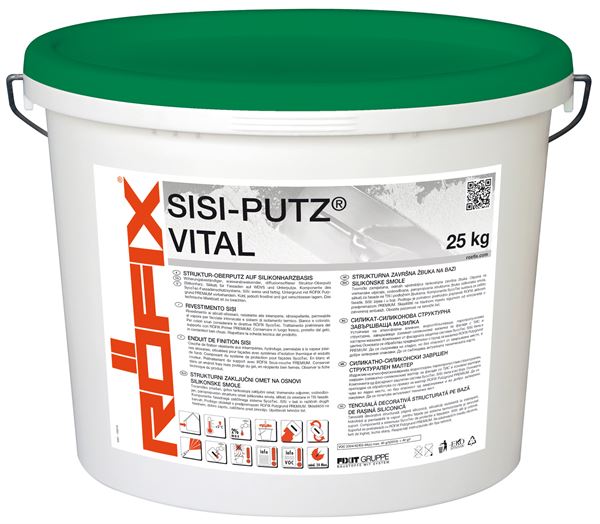 RÖFIX SiSi-Putz VITAL 2,0mm V u boji PK I-II silikonska-silikatna žbuka 25kg/kanta 24kanta/pal, Z1071012
