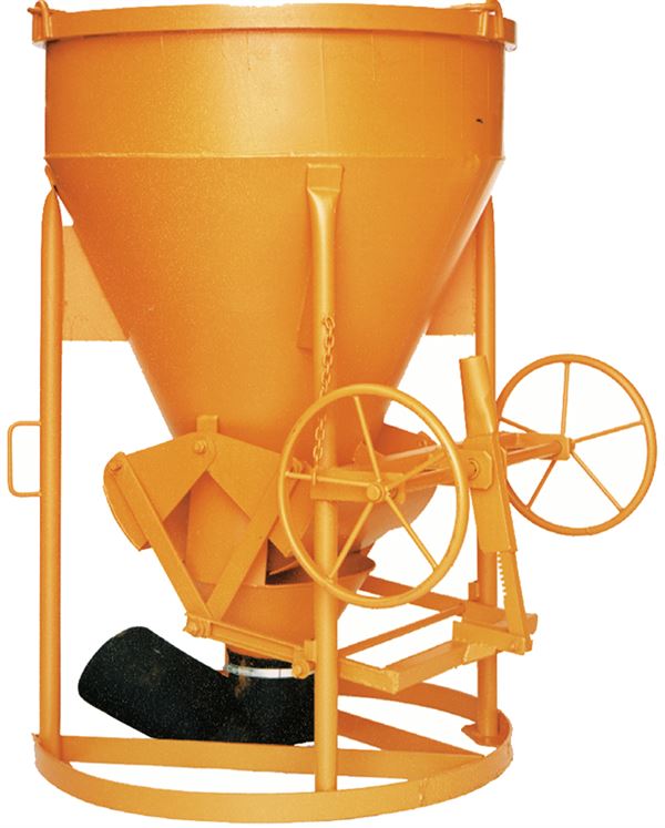Silos za beton 1016H.14, 1500l cilindrično-konični oblik s okretnim kolom, Z10880