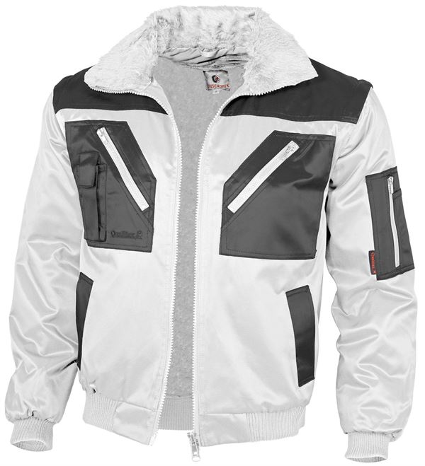 Pilotenjacke QUALITEX, weiß/grau, 265 g/m², Gr. S, Z23669S