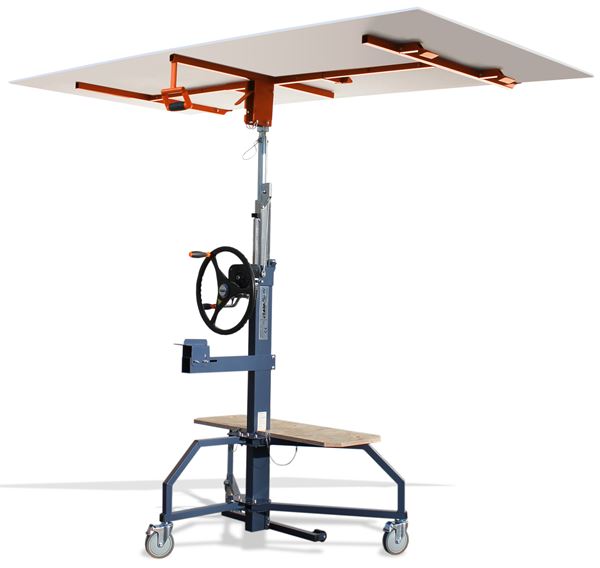 Plattenlift EDMAPLAC 450 für Gipskartonplatten, 80kg Tragfähigkeit, 4500mm Hubhöhe, Z267355