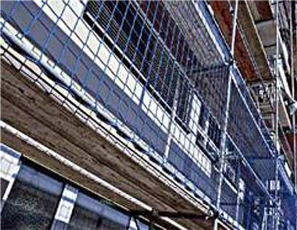 Bočna zaštitna mreža 1,5x 5m, širina okna 100, plava, sa vezicama, Z300510004