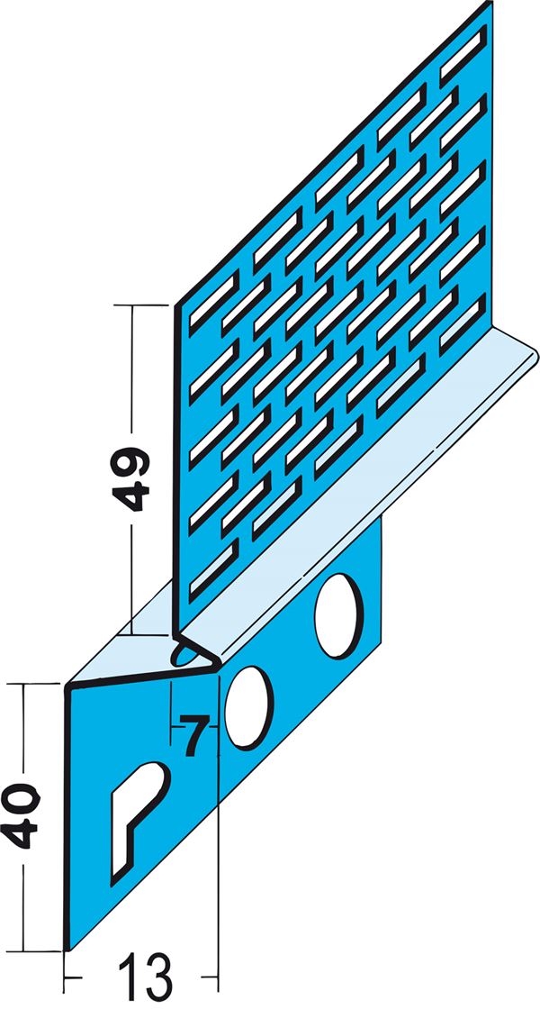 Ventilacijski profil 1241 13mm 2,5m/štg, bunt=50m, 20štg/bunt, 84bunt/pal, Z41241250