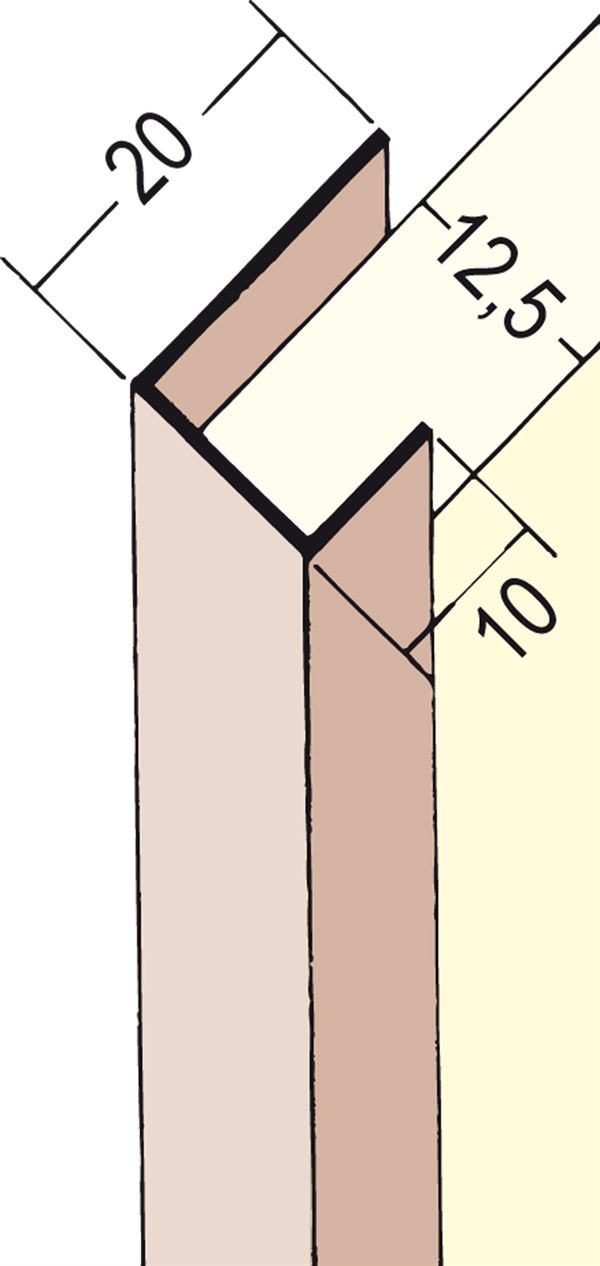 Obrubni profil PVC 3741 12,5mm 3m/kom., Z43741300