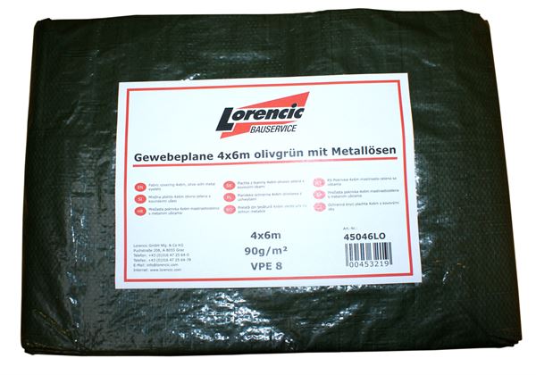 Mrežasta pokrivka 10x12m, maslinastozelena s metalnim ušicama 2kom/pak, Z4501012LO
