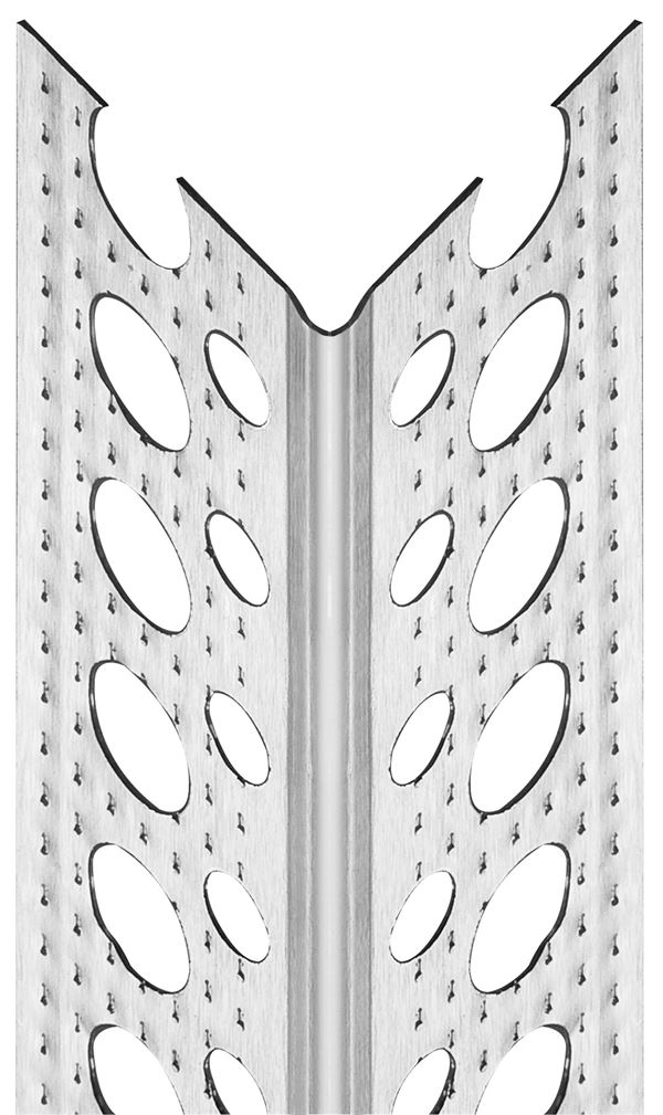 Alu kutnik 90° reljefna površina 23,5x23,5mm 2,50m/štg 50štg/bunt 100bunt/pal, Z5000250