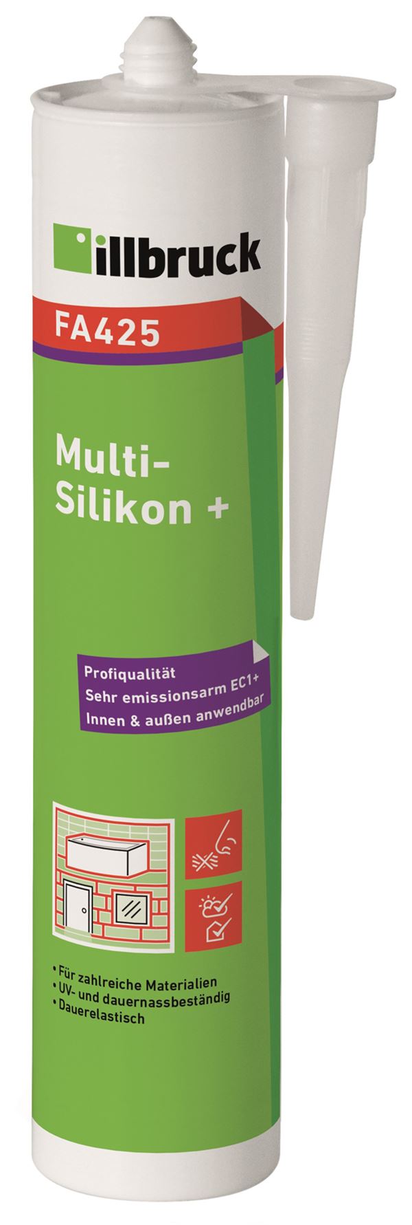 Univerzalni silikon ILLBRUCK FA425 sivo 310ml 12kom/kart 100kart/pal, Z503029