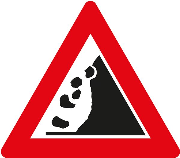 Verkehrszeichen §50/10B, 700/1,5mm, Steinschlag, Z50/10B-700