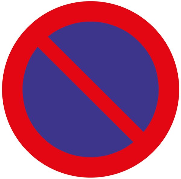 Verkehrszeichen §52/13A, 670/1,5mm, Parken verboten, Z52/13A-670