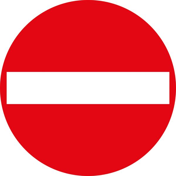 Verkehrszeichen §52/2, 480/1,5mm, Einfahrt verboten, Z52/2-480
