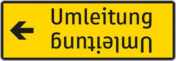 Prometni znak §53/16B 1150x400/1,5mm, Obilazak, Z53/16BB-1150400