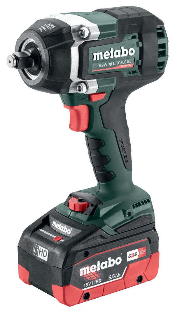 =81= Aku udarni odvijač METABO SSW 18 LTX 800 BL 18V 1/2" s vanjskim kvadratnim pogonom, baterije, Z602403660