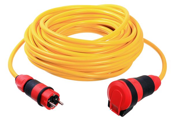 Verlängerungskabel SCHUKOultra 25lfm K35-N07V3V3-F 3G2,5 m. Stecker u. Kupplung, Z62273