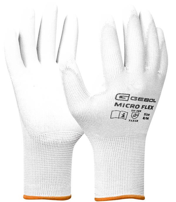 Radne rukavice za montažu NANO FLEX, bijele, EN388, vel. 9, 12pari/pak, 120pari/karton, Z709243