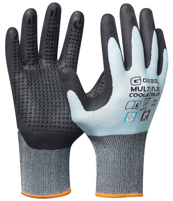 Radne rukavice za montažu MULTI FLEX COOL&TOUCH, plavo/crne, EN388+407, vel. 8, 12pari/pak, 72pari/karton, Z709376T