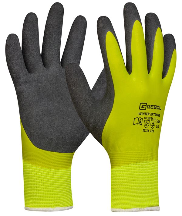 Radne rukavice WINTER EXTREME, žuto/crne, EN388+511, vel. 10, 6pari/pak, 36pari/karton, Z709382