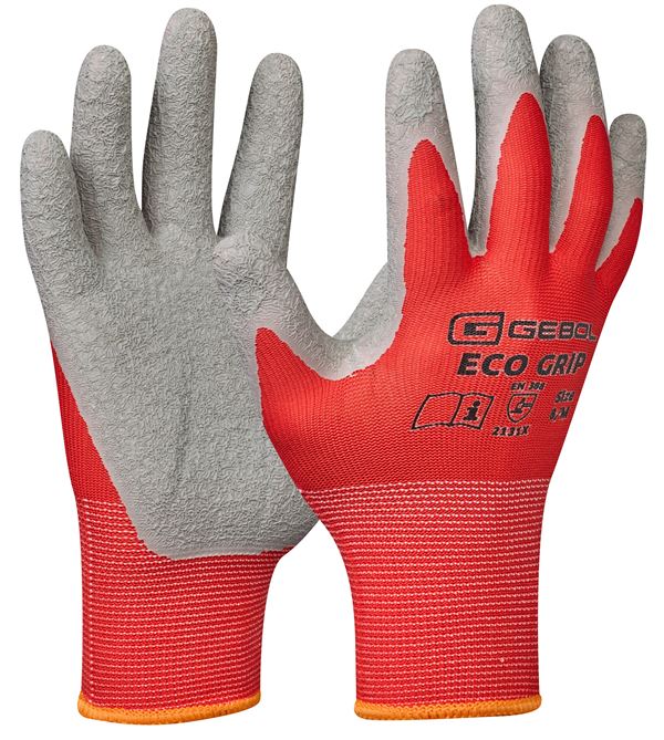 Radne rukavice za montažu ECO GRIP, crveno/sive, EN388, vel. 8, 12pari/pak, 120par/karton, Z709689
