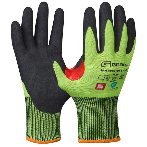 Radne rukavice za montažu MASTER CUT C PLUS, zeleno/crne, EN388, vel. 9, 12pari/pak, 72par/karton, Z709821