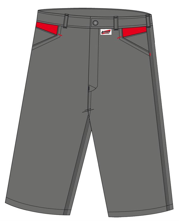 Kratke hlače LO-ACTIVE antracit/crvene 245 g/m² vel. 60 5kom/pak, ZLO-ACTAR-AS60