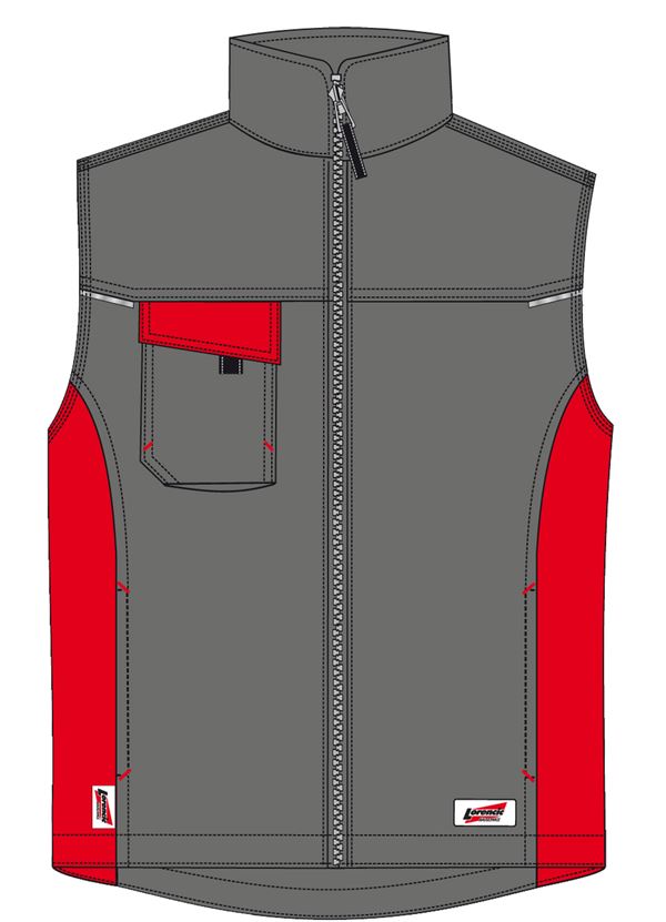 Zimski prsluk LO-ACTIVE antracit/crveni 245 g/m² vel. 54 5kom/pak, ZLO-ACTAR-WW54