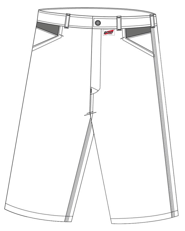 Kratke hlače LO-ACTIVE bijele/antracit 245 g/m² vel. 50 5kom/pak, ZLO-ACTWA-AS50