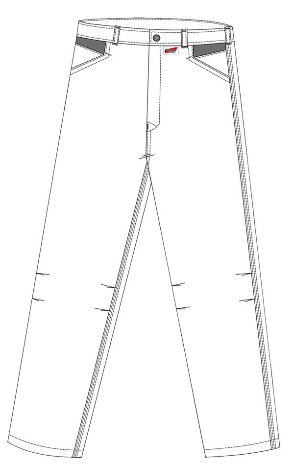 Radne hlače LO-ACTIVE bijele/antracit 245 g/m² vel. 54 5kom/pak, ZLO-ACTWA-BH54