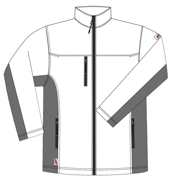 Softshell jakna LO-ACTIVE bijela/antracit 300 g/m² vel. 52 5kom/pak, ZLO-ACTWA-SJ52