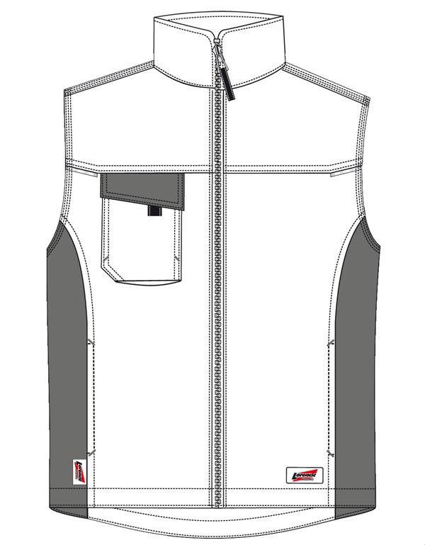 Zimski prsluk LO-ACTIVE bijele/antracit 245 g/m² vel. 54 5kom/pak, ZLO-ACTWA-WW54